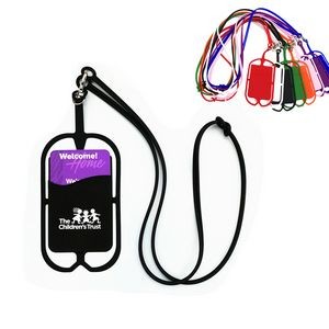 Colorful Silicone Cell Phone Pocket Neck Lanyard