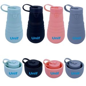 17Oz Outdoor Travel Silicone Collapsible Water Bottle
