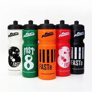 24 Oz. Plastic Sports Bottle w/ Push Pull Lid 700Ml