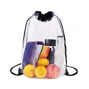 PVC Clear Drawstring Cinch Pack Backpack