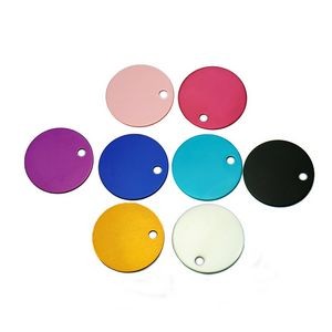 Aluminum Colorful Round Shaped Dog and Cat Pet Tag