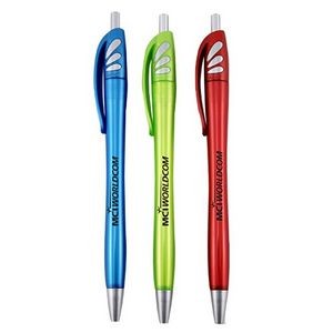 Retractable Click Pen w/Butterfly Accent
