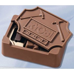Molded Large Chocolate Tool Box w/ Lid