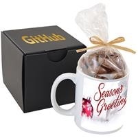 Ceramic Mug Gift Set w/Dark Chocolate Almonds