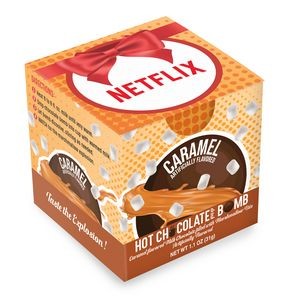 Hot Chocolate Bomb Caramel Flavor in Full Color Box