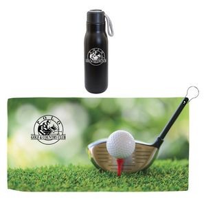Hole in One 16oz Matte Stainless Steel Insulated Bottle & Golf Towel Gift Set