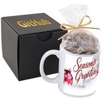 Ceramic Mug Gift Set w/Milk Chocolate Pretzels