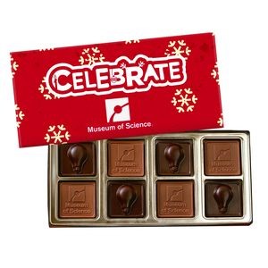 Custom Chocolate Squares Gift Box Full Color Lid (5 oz.)