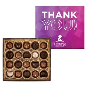 Gourmet Chocolate Truffles with Full Color Lid Gift Box - 20 pc