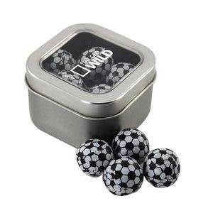 Window Tin w/Chocolate Soccer Balls