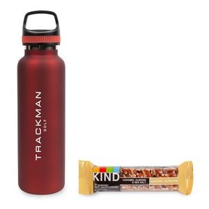 On the Go Sip n' Snack w/20 Oz. Stainless Steel Insulated Vacuum Bottle
