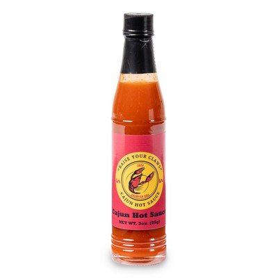 3 Oz. Cajun Hot Sauce in Glass Bottle
