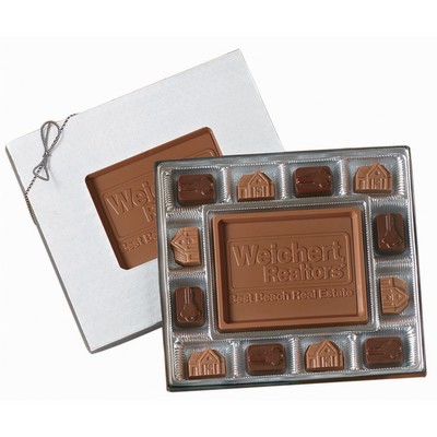 12 Piece Gift Box of Chocolates w/Chocolate Centerpiece