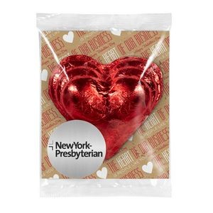 3oz Foil Wrapped Heart with Backer Card