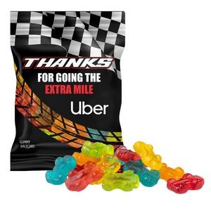 Clever Candy 2oz. Full Color DigiBag™ with Gummy Racecars