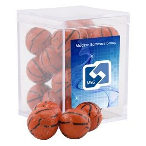 Acrylic Box w/Chocolate Basketballs