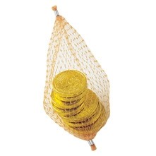 Chocolate Coins in Mesh Net