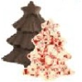 1 1/2 Oz. Peppermint Bark Individually Wrapped Shape Candy