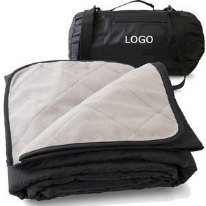 Outdoor Polar Fleece Blanket with Carrying Bag