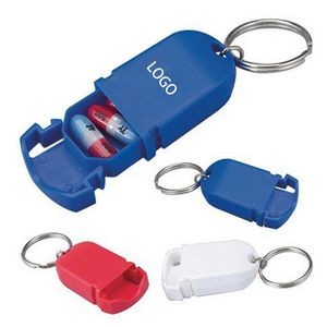 This small pill box comes with a key chain and can be taken with you. Can print trademarks, increase