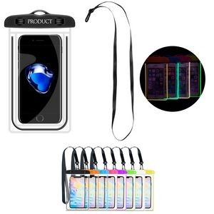 Luminous Waterproof Cellphone Pouch With Lanyard