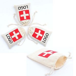 Red Cross Drawstring Bag