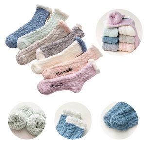 Plush Warm Winter Socks For Sleep Home