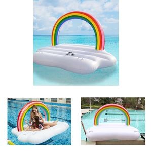Inflatable Rainbow Cloud Pool Float