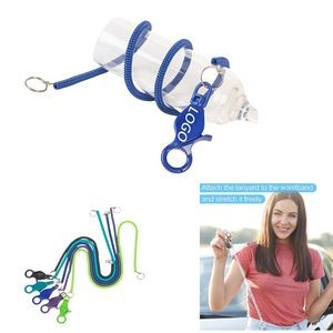 Retractable Spring Coil Keychain
