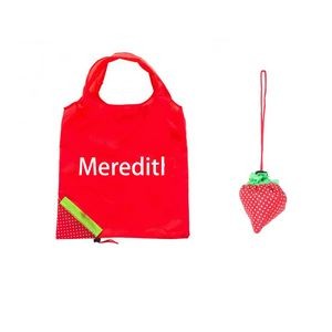 190T Polyester Foldable Strawberry Shopping Bag