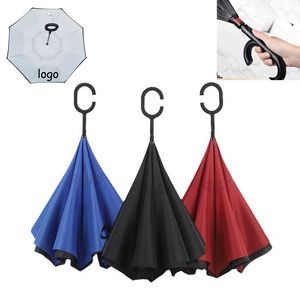 Windproof Folding Double Layer Reverse Umbrella