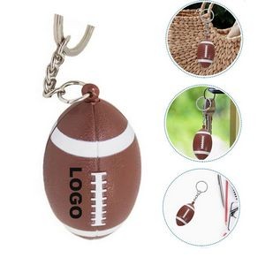 Led Lights Emit Sound And Light Rugby Keychain