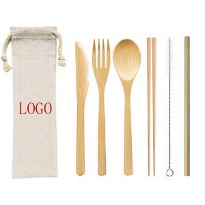 Bamboo Utensils Knits With Pouch