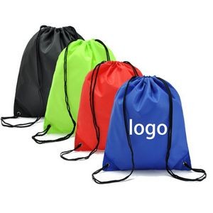 Custom 210D Polyester Drawstring Backpack Cinch Bag