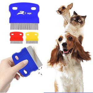 Stainless Steel Pet Grooming Comb W/ Plastic Handle