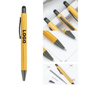 Bamboo Retractable Ballpoint Pen