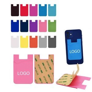 Silicone Smart Cell Phone Back Card Wallet