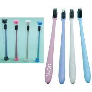 Wheat Straw Daily Travel Toothbrush With Roller Box Packing