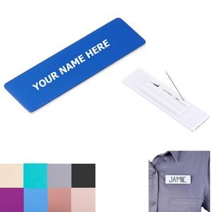 Rectangle Stainless Steel Name Badge