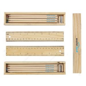Pencil Set , 12 Colouring Pencils & Sharpener in Ruler Box