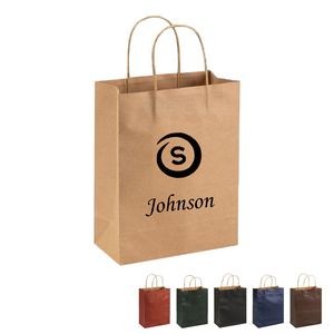 Matte Color Kraft Paper Shopper Tote Bag