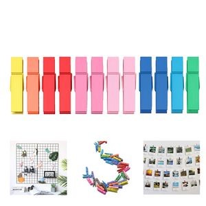 Mini Wooden Colorful Picture Clips Clothespins