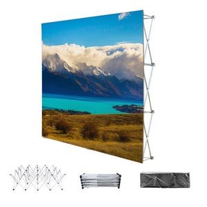 8Ft Pop-Up Fabric Backdrop Display Wall Kit