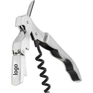 Stainless Steel Wine Key Bottle Opener With Foil Cutter