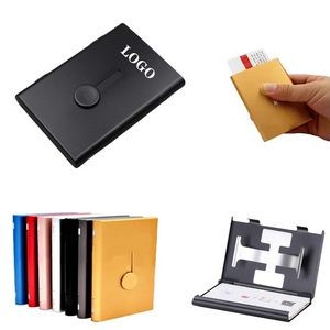 Aluminum Push Out Business Card Case Holder