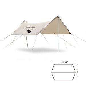 172 7/16" x 114 15/16" Waterproof Tarp Tent Shade Folding Camping Canopy