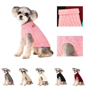 Small Dog Sweaters Knitted Pet Cat Sweater