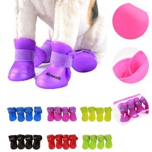 Waterproof Silicone Dogs Rain Boots