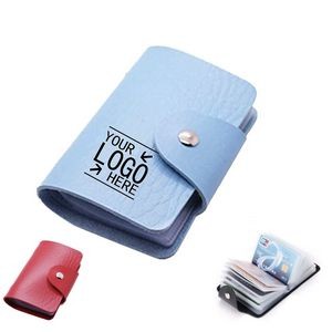 Portable PU Leather Minimalism Credit Card Holder
