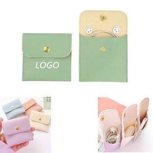 PU Leather Jewelry For Necklace Storage Bag